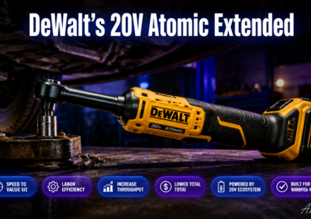 DeWalt’s 20V Atomic Extended Reach Ratchet Is Really a Workflow Bet, Not Just a Mechanic’s Gadget